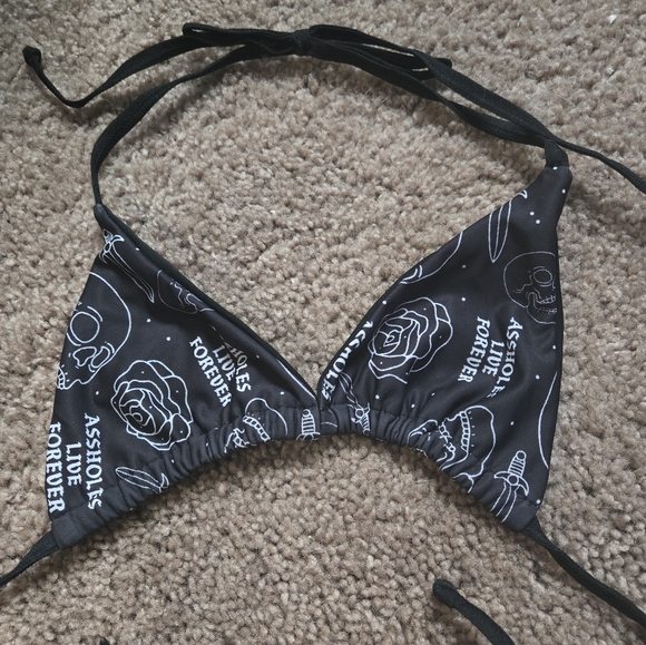 Assholes live forever skull dagger and rose bikini - Picture 2 of 4